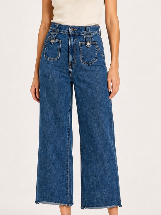 Veronica Beard Denim - Veronica Beard Grant Wide Leg Crop Jeans Size 26